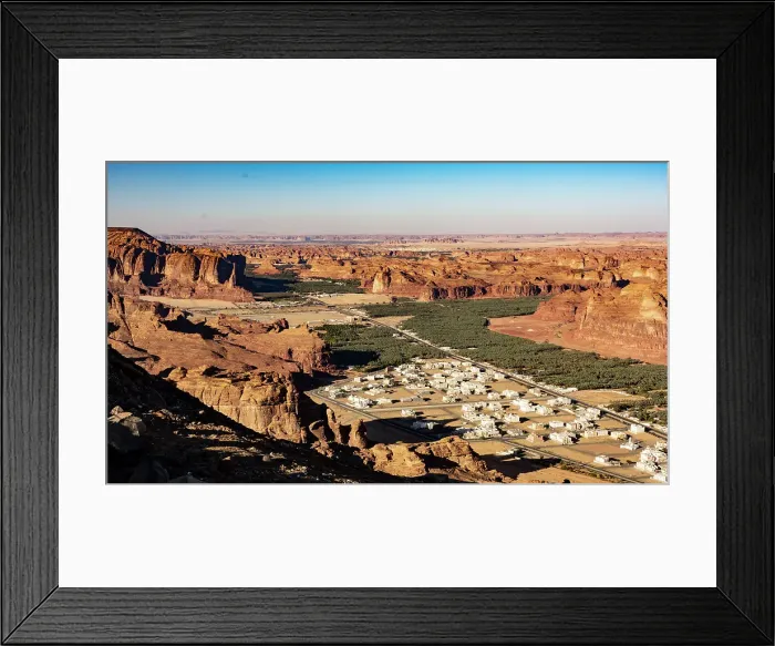 Framed Print : Al Ula, seen from Harrate viewpoint, North West Saudi Arabia, Middle East Framed Print : Al Ula, seen from Harrate viewpoint, North West Saudi Arabia, Middle East