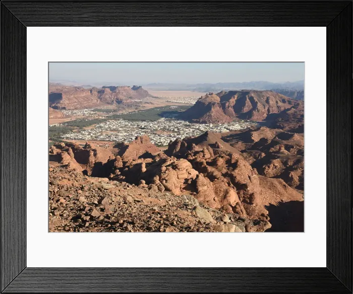 Framed Print : Al Ula, seen from Harrate viewpoint, North West Saudi Arabia, Middle East Framed Print : Al Ula, seen from Harrate viewpoint, North West Saudi Arabia, Middle East