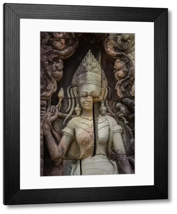Framed Print : Detail of the carved facade at one of the temples in Angkor Wat complex, UNESCO World Heritage Site, Cambodia, Indochina, Southeast Asia, Asia Framed Print : Detail of the carved facade at one of the temples in Angkor Wat complex, UNESCO World Heritage Site, Cambodia, Indochina, Southeast Asia, Asia