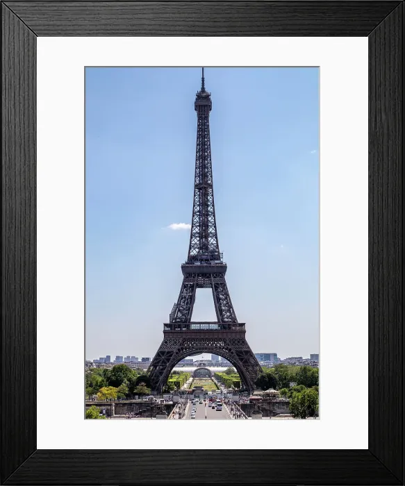 Framed Print : Clear blue sky over the Eiffel Tower, symbol of French culture and iconic tourist attraction, Paris, France, Europe Framed Print : Clear blue sky over the Eiffel Tower, symbol of French culture and iconic tourist attraction, Paris, France, Europe