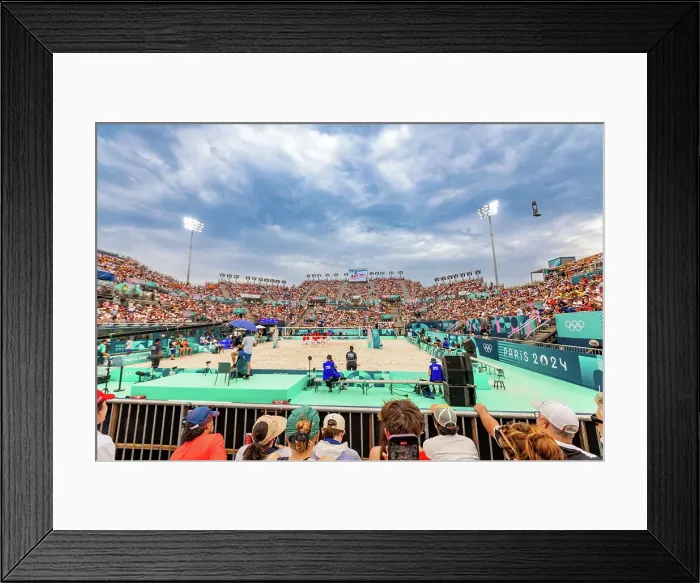 Framed Print : Watching Olympics Beach Volleyball at the Paris 2024 Olympics Eiffel Tower, Paris, France, Europe Framed Print : Watching Olympics Beach Volleyball at the Paris 2024 Olympics Eiffel Tower, Paris, France, Europe