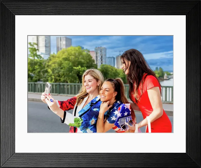 Framed Print : Patriotic American Women cheering at the Paris 2024 Olympics, Eiffel Tower Stadium, Paris, France, Europe Framed Print : Patriotic American Women cheering at the Paris 2024 Olympics, Eiffel Tower Stadium, Paris, France, Europe