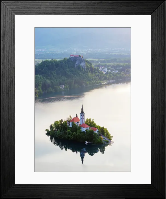 Framed Print : Church of the Assumption, Lake Bled, Serbia, Europe Framed Print : Church of the Assumption, Lake Bled, Serbia, Europe
