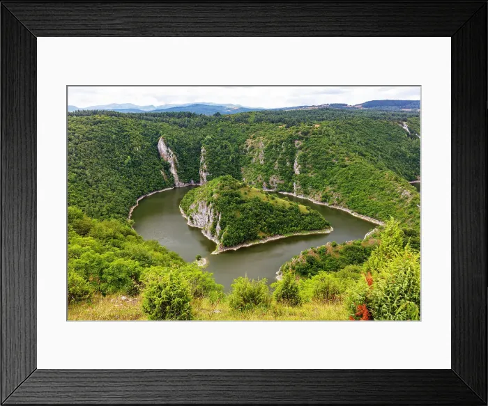 Framed Print : Bend in the Uvac River, Serbia, Europe Framed Print : Bend in the Uvac River, Serbia, Europe