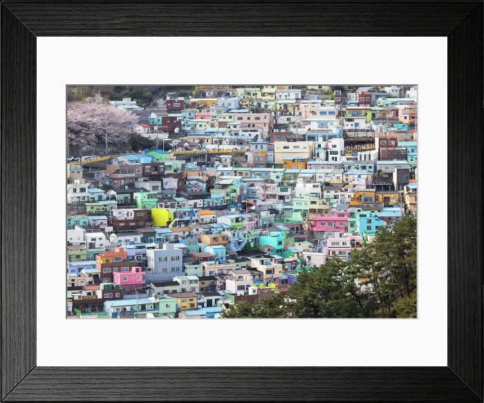 Framed Print : Colourful houses of Gamcheon Culture Village, Busan, South Korea, Asia Framed Print : Colourful houses of Gamcheon Culture Village, Busan, South Korea, Asia