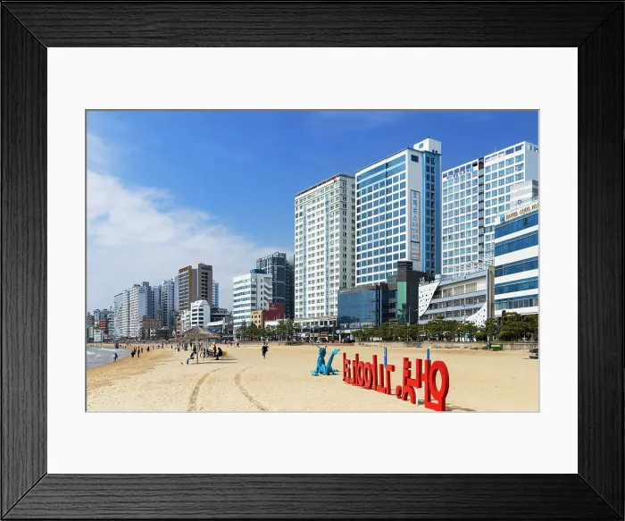 Framed Print : Haeundae beach, Busan, South Korea, Asia Framed Print : Haeundae beach, Busan, South Korea, Asia