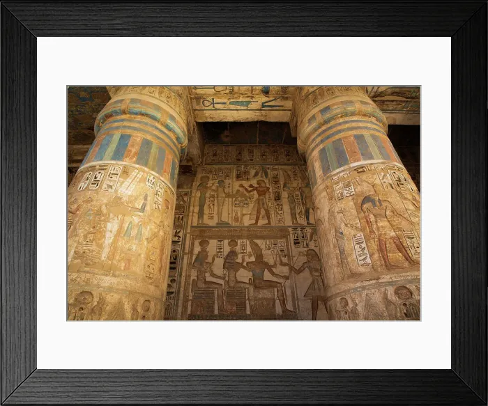Framed Print : Column Reliefs, West Portico, Second Courtyard, Medinet Habu, Mortuary Temple of Ramesses III, 1187-56 BCE, Ancient Thebes, UNESCO World Heritage Site, Luxor, Egypt, North Africa, Africa Framed Print : Column Reliefs, West Portico, Second Courtyard, Medinet Habu, Mortuary Temple of Ramesses III, 1187-56 BCE, Ancient Thebes, UNESCO World Heritage Site, Luxor, Egypt, North Africa, Africa
