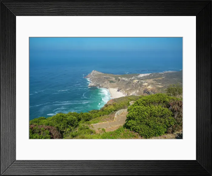 Framed Print : View of Dias Beach from lighthouse, Cape of Good Hope Nature Reserve, Cape Town, Western Cape, South Africa, Africa Framed Print : View of Dias Beach from lighthouse, Cape of Good Hope Nature Reserve, Cape Town, Western Cape, South Africa, Africa