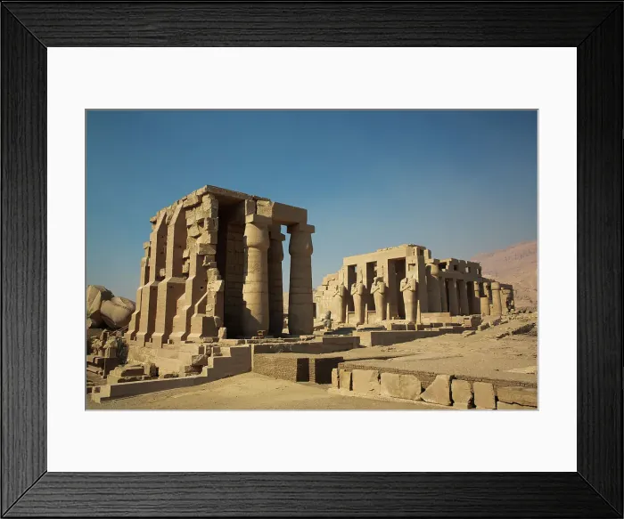 Framed Print : Overview, Ramesseum, Memorial Temple of Pharaoh Ramesses II, 13th century BC, Ancient Thebes, UNESCO World Heritage Site, Luxor, Egypt, North Africa, Africa Framed Print : Overview, Ramesseum, Memorial Temple of Pharaoh Ramesses II, 13th century BC, Ancient Thebes, UNESCO World Heritage Site, Luxor, Egypt, North Africa, Africa