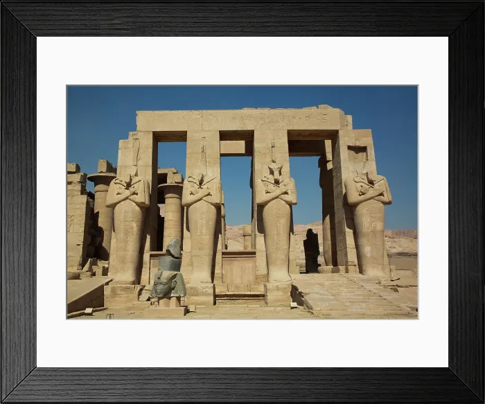 Framed Print : Granite Head of Ramesses II in front of Osiris Statues, Ramesseum, Memorial Temple of Pharaoh Ramesses II, 13th century BC, Ancient Thebes, UNESCO World Heritage Site, Luxor, Egypt, North Africa, Africa Framed Print : Granite Head of Ramesses II in front of Osiris Statues, Ramesseum, Memorial Temple of Pharaoh Ramesses II, 13th century BC, Ancient Thebes, UNESCO World Heritage Site, Luxor, Egypt, North Africa, Africa