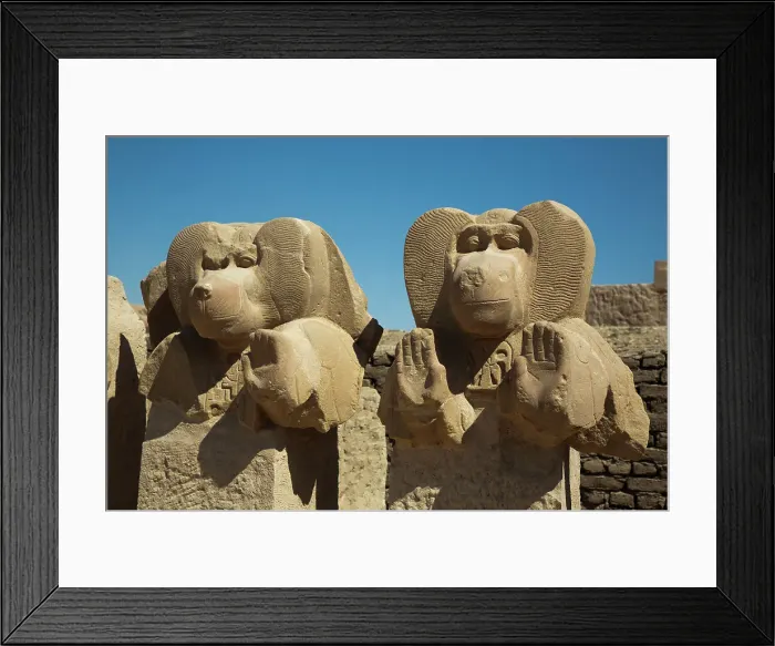 Framed Print : Statues of Babi, Baboon God, Ramesseum, Memorial Temple of Pharaoh Ramesses II, 13th century BC, Ancient Thebes, UNESCO World Heritage Site, Luxor, Egypt, North Africa, Africa Framed Print : Statues of Babi, Baboon God, Ramesseum, Memorial Temple of Pharaoh Ramesses II, 13th century BC, Ancient Thebes, UNESCO World Heritage Site, Luxor, Egypt, North Africa, Africa