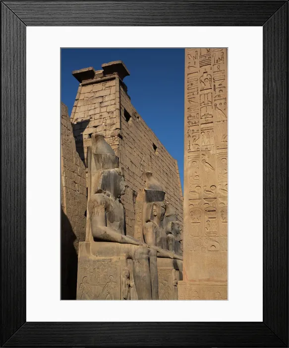 Framed Print : Statues of Rameses II with Obelisk, First Pylon of Rameses II, Luxor Temple, UNESCO World Heritage Site, Luxor, Egypt, North Africa, Africa Framed Print : Statues of Rameses II with Obelisk, First Pylon of Rameses II, Luxor Temple, UNESCO World Heritage Site, Luxor, Egypt, North Africa, Africa