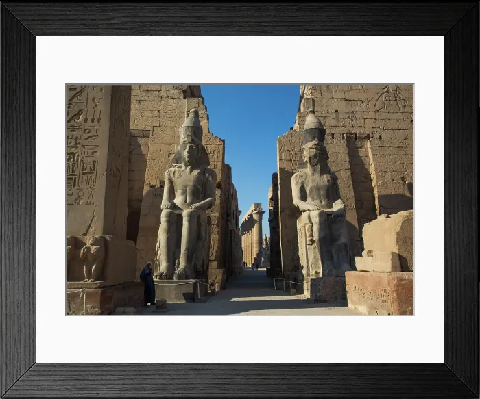 Framed Print : Statues of Rameses II, First Pylon of Rameses II, Luxor Temple, UNESCO World Heritage Site, Luxor, Egypt, North Africa, Africa Framed Print : Statues of Rameses II, First Pylon of Rameses II, Luxor Temple, UNESCO World Heritage Site, Luxor, Egypt, North Africa, Africa