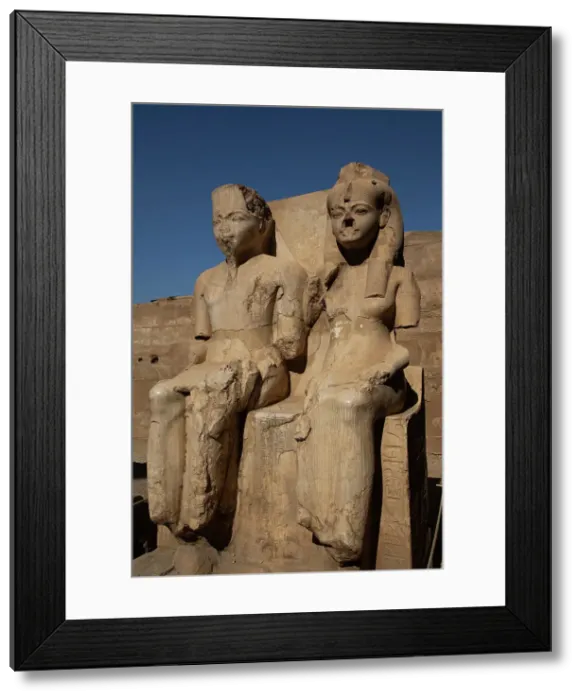 Framed Print : Statue of Pharaoh Tutankhamen and His Wife Ankhsenamunat, Luxor Temple, UNESCO World Heritage Site, Luxor, Egypt, North Africa, Africa Framed Print : Statue of Pharaoh Tutankhamen and His Wife Ankhsenamunat, Luxor Temple, UNESCO World Heritage Site, Luxor, Egypt, North Africa, Africa