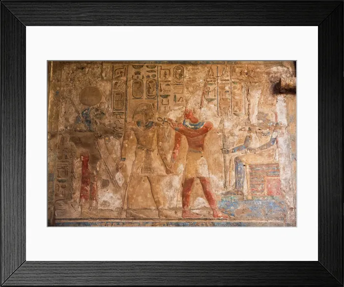 Framed Print : Bas Relief, Luxor Temple, UNESCO World Heritage Site, Luxor, Egypt, North Africa, Africa