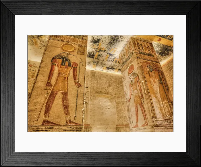 Framed Print : Relief of God Thoth, Tomb of Rameses V and VI, KV9, Valley of the Kings, Ancient Thebes, UNESCO World Heritage Site, Luxor, Egypt, North Africa, Africa