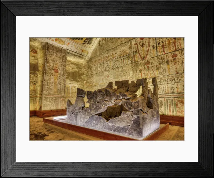 Framed Print : Sarcophagus, Burial Chamber, Tomb of Rameses V and VI, KV9, Valley of the Kings, Ancient Thebes, UNESCO World Heritage Site, Luxor, Egypt, North Africa, Africa Framed Print : Sarcophagus, Burial Chamber, Tomb of Rameses V and VI, KV9, Valley of the Kings, Ancient Thebes, UNESCO World Heritage Site, Luxor, Egypt, North Africa, Africa