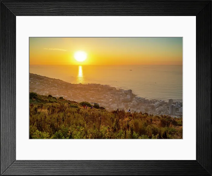 Framed Print : People watching sunset over Bantry Bay from Signal Hill, Cape Town, Western Cape, South Africa, Africa Framed Print : People watching sunset over Bantry Bay from Signal Hill, Cape Town, Western Cape, South Africa, Africa