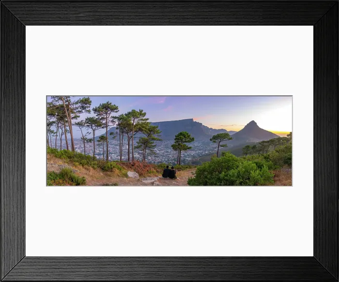 Framed Print : View of couple and Table Mountain from Signal Hill at sunset, Cape Town, Western Cape, South Africa, Africa Framed Print : View of couple and Table Mountain from Signal Hill at sunset, Cape Town, Western Cape, South Africa, Africa
