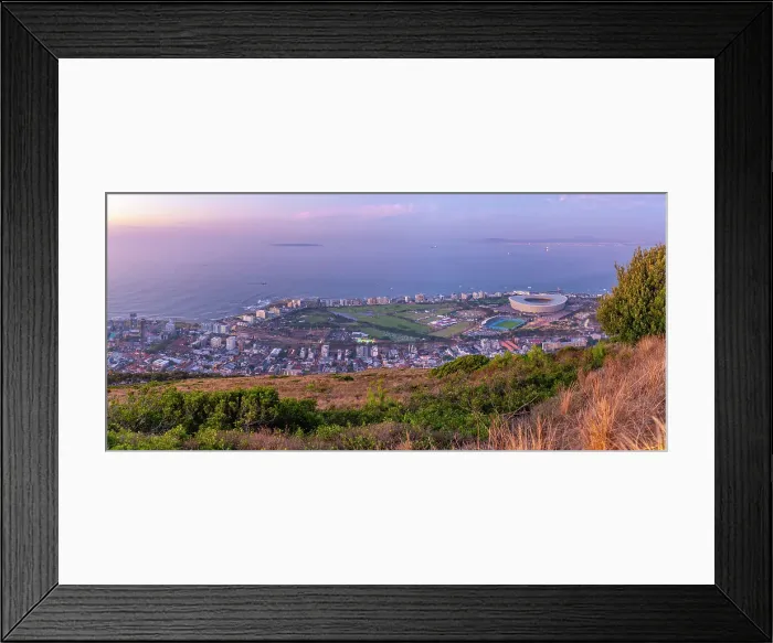 Framed Print : View of DHL Stadium in Cape Town from Signal Hill at dusk, Cape Town, Western Cape, South Africa, Africa Framed Print : View of DHL Stadium in Cape Town from Signal Hill at dusk, Cape Town, Western Cape, South Africa, Africa