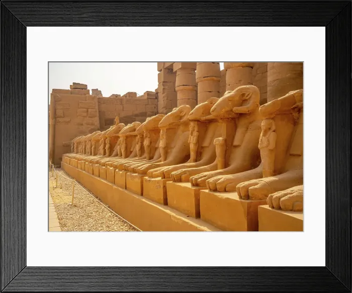 Framed Print : View of Ram headed sphinxes leading up to Ramesses III Temple at Karnak Temple, Karnak, Thebes, UNESCO World Heritage Site, Egypt, North Africa, Africa Framed Print : View of Ram headed sphinxes leading up to Ramesses III Temple at Karnak Temple, Karnak, Thebes, UNESCO World Heritage Site, Egypt, North Africa, Africa