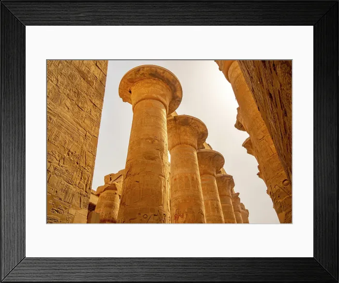 Framed Print : View of Columns, Great Hypostyle Hall, Karnak Temple Complex, UNESCO World Heritage Site, near Luxor, Thebes, Egypt, North Africa, Africa