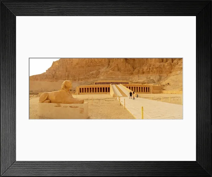 Framed Print : View of sphinx and Mortuary Temple of Hatshepsut, UNESCO World Heritage Site, Deir el-Bahari, Thebes, Egypt, North Africa, Africa Framed Print : View of sphinx and Mortuary Temple of Hatshepsut, UNESCO World Heritage Site, Deir el-Bahari, Thebes, Egypt, North Africa, Africa