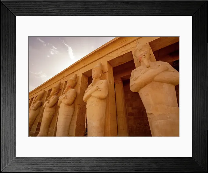 Framed Print : View of the Mortuary Temple of Hatshepsut, UNESCO World Heritage Site, Deir el-Bahari, Thebes, Egypt, North Africa, Africa