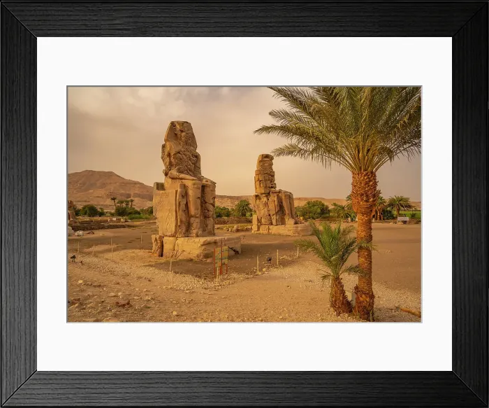 Framed Print : View of the Colossi of Memnon, seated statues near the Valley of the Kings, UNESCO World Heritage Site, Thebes, Egypt, North Africa, Africa Framed Print : View of the Colossi of Memnon, seated statues near the Valley of the Kings, UNESCO World Heritage Site, Thebes, Egypt, North Africa, Africa