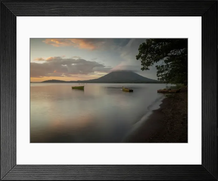Framed Print : View of Concepcion Volcano at sunset, Ometepe Island, Rivas State, Nicaragua, Central America Framed Print : View of Concepcion Volcano at sunset, Ometepe Island, Rivas State, Nicaragua, Central America