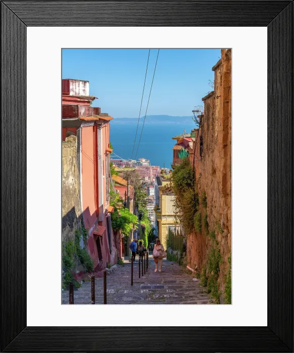 Framed Print : Elevated view of Naples and Amalfi Coast in background, Naples, Campania, Italy, Europe Framed Print : Elevated view of Naples and Amalfi Coast in background, Naples, Campania, Italy, Europe