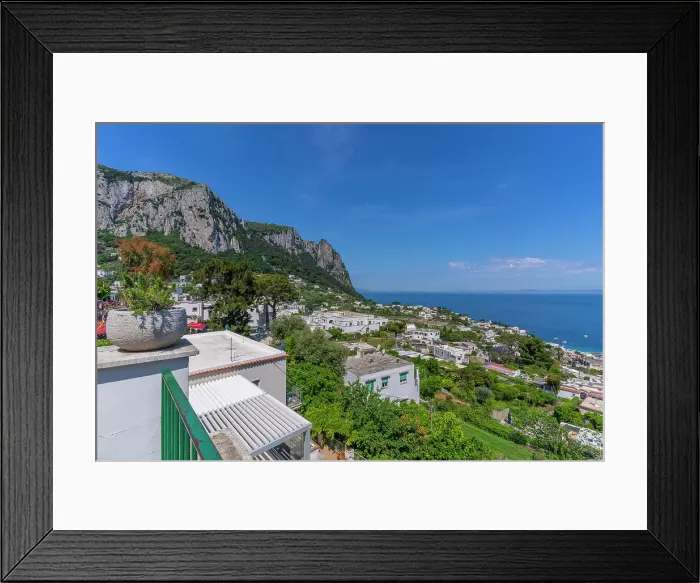 Framed Print : View of Isle of Capri from Capri Town, Isle of Capri, Bay of Naples, Campania, Italy, Mediterranean, Europe Framed Print : View of Isle of Capri from Capri Town, Isle of Capri, Bay of Naples, Campania, Italy, Mediterranean, Europe
