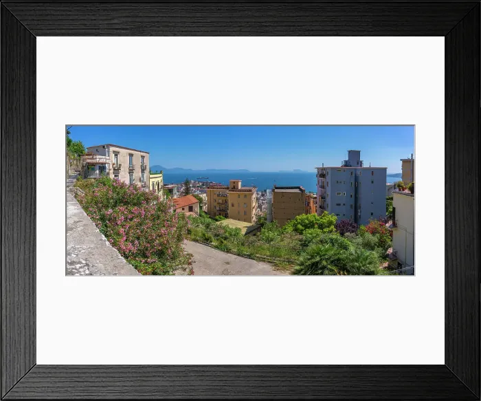 Framed Print : Elevated view of Naples and Amalfi Coast in background, Naples, Campania, Italy, Europe Framed Print : Elevated view of Naples and Amalfi Coast in background, Naples, Campania, Italy, Europe