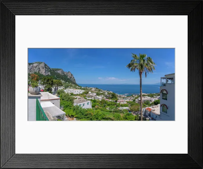 Framed Print : View of Marina Grande from Capri Town, Isle of Capri, Bay of Naples, Campania, Italy, Mediterranean, Europe