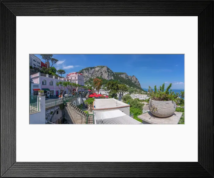 Framed Print : View of cafes and shops on Via Roma, Capri Town, Isle of Capri, Bay of Naples, Campania, Italy, Mediterranean, Europe Framed Print : View of cafes and shops on Via Roma, Capri Town, Isle of Capri, Bay of Naples, Campania, Italy, Mediterranean, Europe