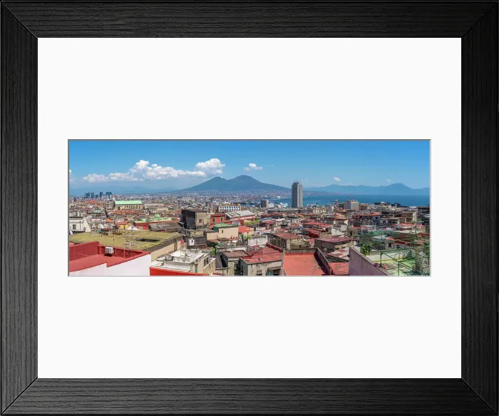 Framed Print : Elevated view of Naples and Mount Vesuvius in the background, Naples, Campania, Italy, Europe Framed Print : Elevated view of Naples and Mount Vesuvius in the background, Naples, Campania, Italy, Europe