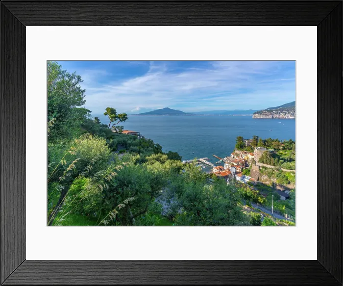 Framed Print : Panoramic view of Sorrento, Mount Vesuvius and Bay of Naples, Sorrento, Campania, Italy, Mediterranean, Europe Framed Print : Panoramic view of Sorrento, Mount Vesuvius and Bay of Naples, Sorrento, Campania, Italy, Mediterranean, Europe