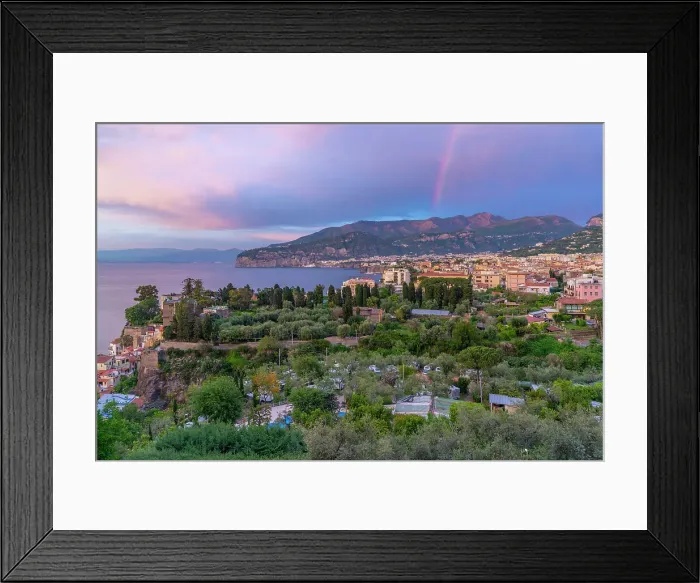 Framed Print : Panoramic view of Sorrento and Bay of Naples, Sorrento, Campania, Italy, Mediterranean, Europe Framed Print : Panoramic view of Sorrento and Bay of Naples, Sorrento, Campania, Italy, Mediterranean, Europe