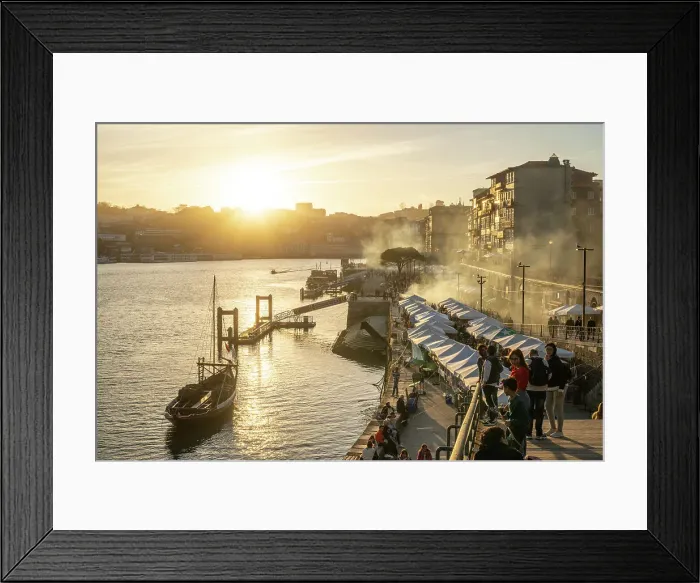 Framed Print : Douro River at sunset, Porto, Porto District, Norte, Portugal, Europe Framed Print : Douro River at sunset, Porto, Porto District, Norte, Portugal, Europe