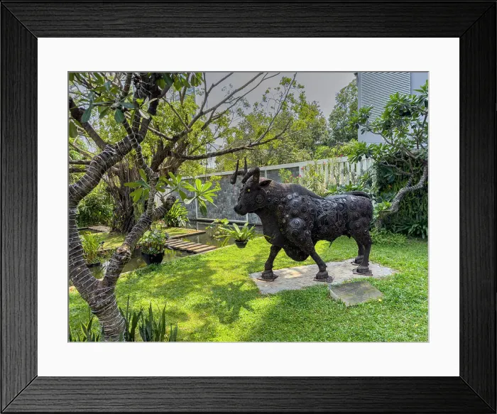 Framed Print : Sculpture of an iron bull at Topaz Restaurant, Phnom Penh, Cambodia, Indochina, Southeast Asia, Asia Framed Print : Sculpture of an iron bull at Topaz Restaurant, Phnom Penh, Cambodia, Indochina, Southeast Asia, Asia