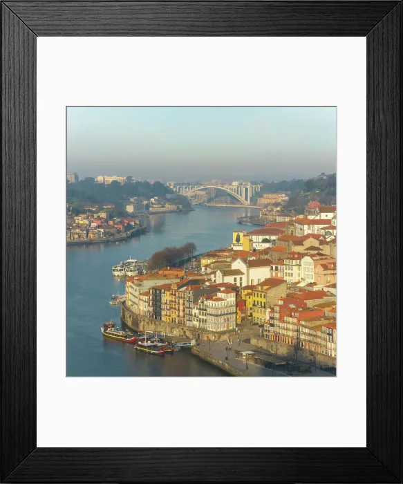 Framed Print : Aerial view of Porto at dawn, Porto, Norte, Portugal, Europe Framed Print : Aerial view of Porto at dawn, Porto, Norte, Portugal, Europe