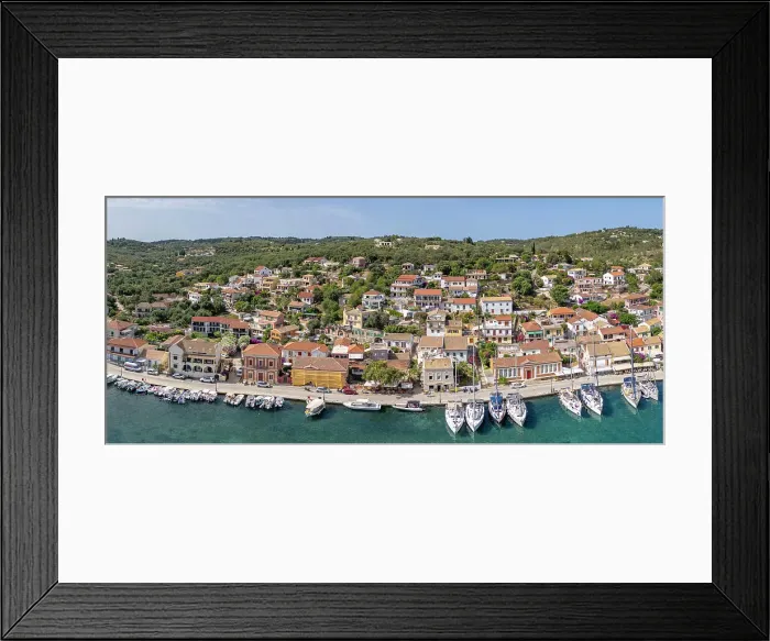 Framed Print : Aerial view of Gaios, the main port and harbour on the island of Paxos, Paxos, Ionian Islands, Greek Islands, Greece, Europe Framed Print : Aerial view of Gaios, the main port and harbour on the island of Paxos, Paxos, Ionian Islands, Greek Islands, Greece, Europe