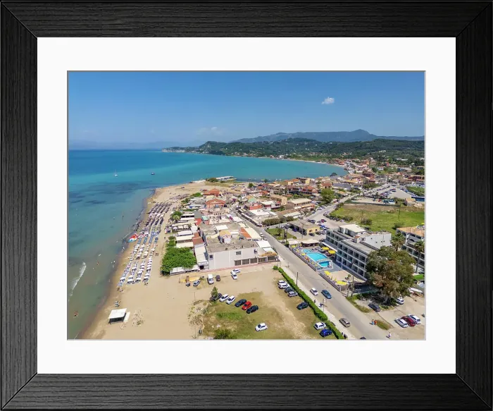 Framed Print : Aerial view of town and Paralia Sidari Beach, Sidari, Ionian Islands, Greek Islands, Greece, Europe Framed Print : Aerial view of town and Paralia Sidari Beach, Sidari, Ionian Islands, Greek Islands, Greece, Europe