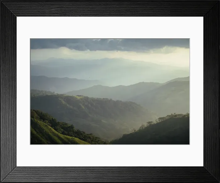 Framed Print : Aerial view of mountains, Alajuela Province, Costa Rica, Central America