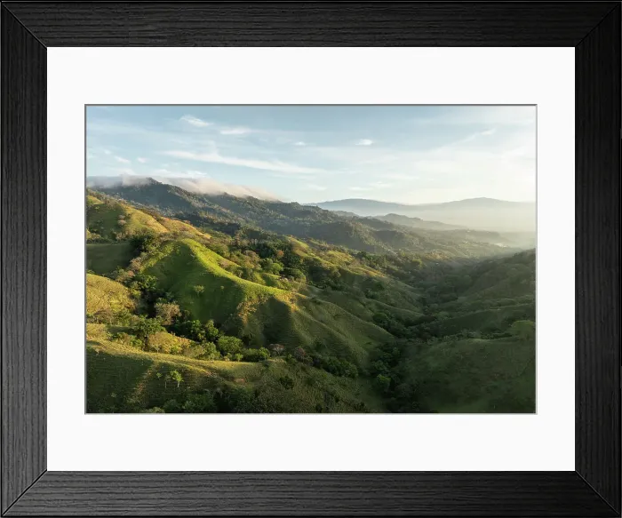 Framed Print : Aerial view of mountains near Atena at dawn, Alajuela Province, Costa Rica, Central America Framed Print : Aerial view of mountains near Atena at dawn, Alajuela Province, Costa Rica, Central America