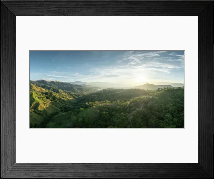 Framed Print : Aerial view of mountains, Alajuela Province, Costa Rica, Central America
