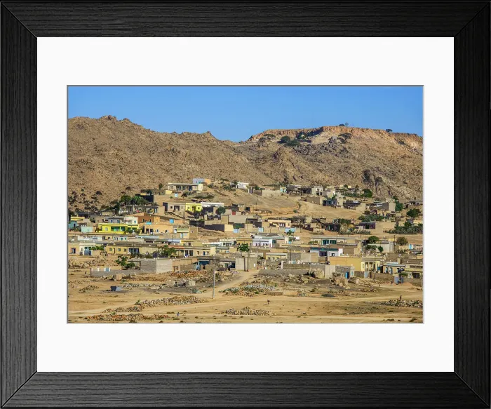 Framed Print : View over the town of Dekemhare along the road from Asmara to Qohaito, Eritrea, Africa Framed Print : View over the town of Dekemhare along the road from Asmara to Qohaito, Eritrea, Africa