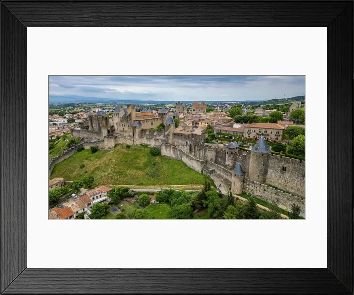 Framed Print : Aerial of the Cite de Carcassonne citadel, UNESCO World Heritage Site, Carcassonne, Aude, Occitania, France, Europe Framed Print : Aerial of the Cite de Carcassonne citadel, UNESCO World Heritage Site, Carcassonne, Aude, Occitania, France, Europe
