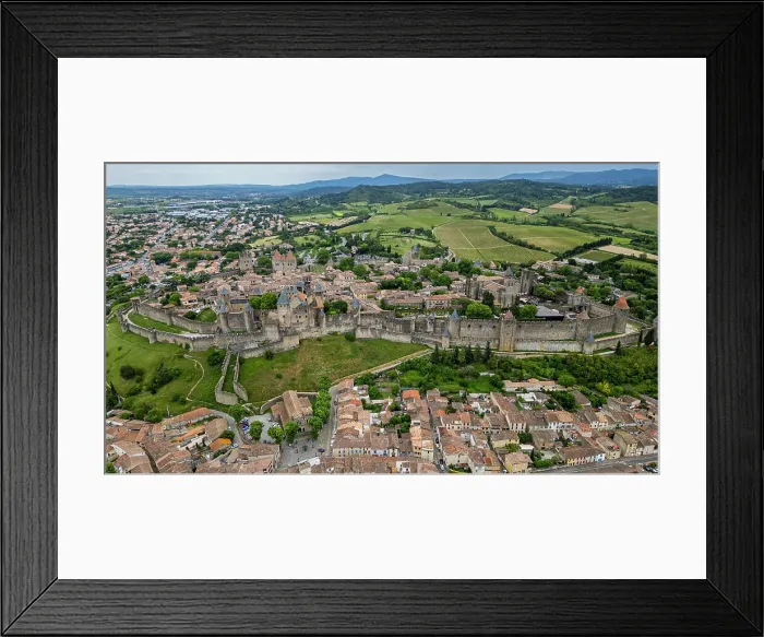 Framed Print : Aerial of the Cite de Carcassonne citadel, UNESCO World Heritage Site, Carcassonne, Aude, Occitania, France, Europe Framed Print : Aerial of the Cite de Carcassonne citadel, UNESCO World Heritage Site, Carcassonne, Aude, Occitania, France, Europe