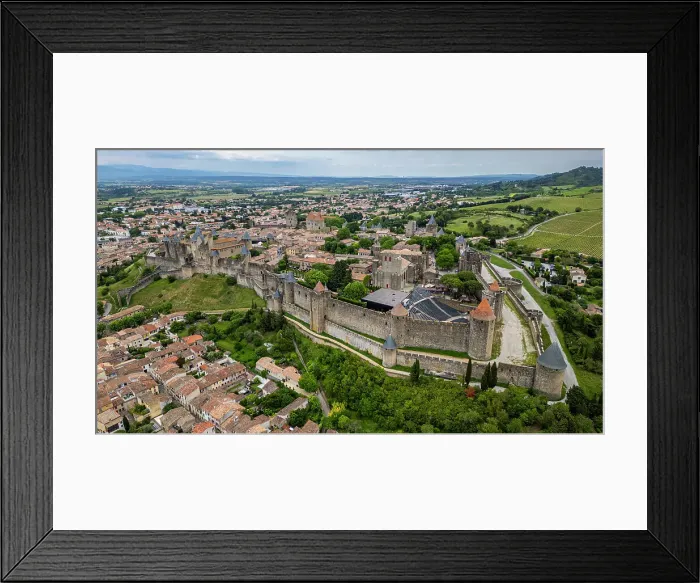 Framed Print : Aerial of the Cite de Carcassonne citadel, UNESCO World Heritage Site, Carcassonne, Aude, Occitania, France, Europe Framed Print : Aerial of the Cite de Carcassonne citadel, UNESCO World Heritage Site, Carcassonne, Aude, Occitania, France, Europe